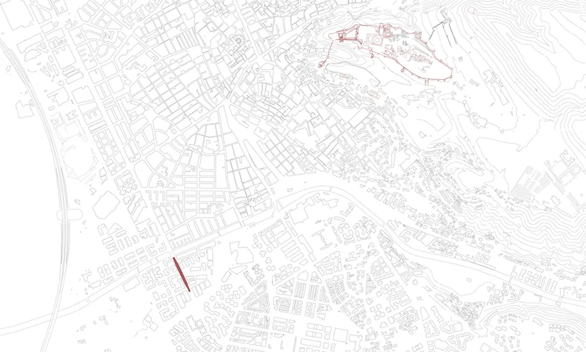 Estación Alcázar del Genil: esquema implantación general