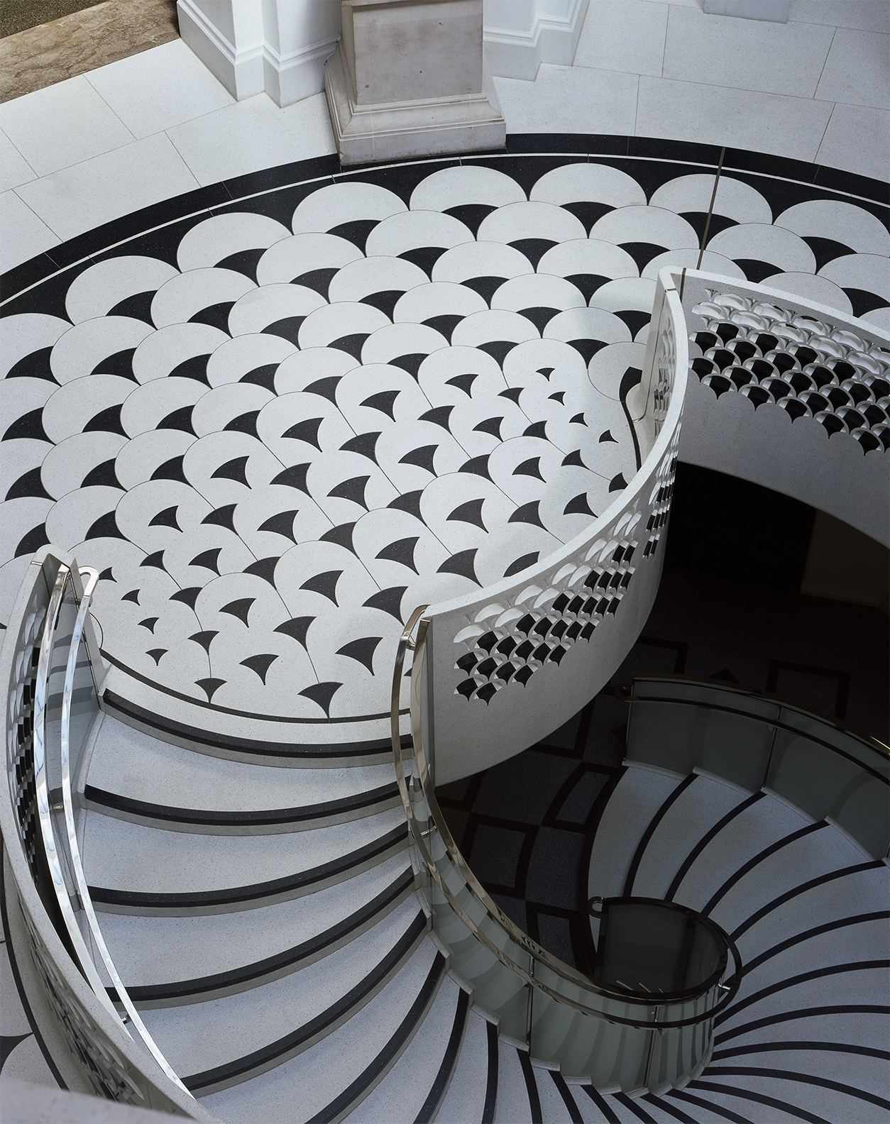 Detalle de mosaico histórico Tate Britain – detalle del mosaico histórico restaurado