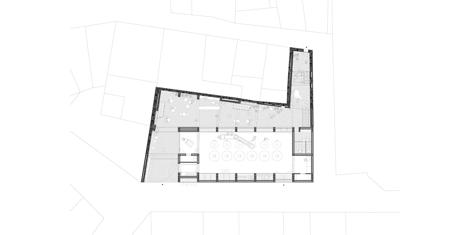 Planta baja Clos Pachem HArquitectes – planta baja de la bodega