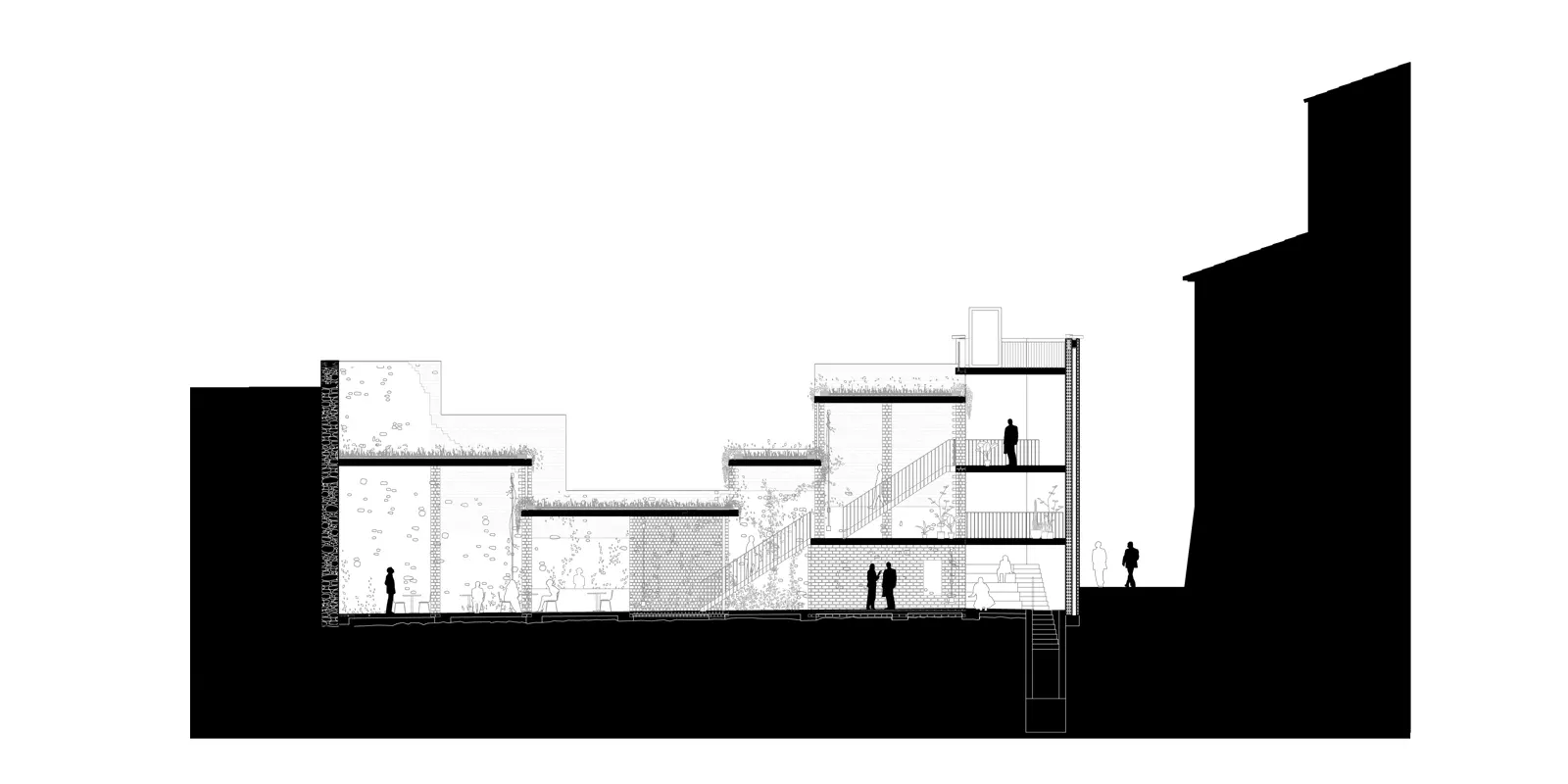 Sección transversal 2 Clos Pachem HArquitectes – sección transversal 2